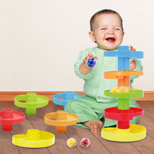 Kids Activity Stacking Toy Baby Toddler Xmas Gift 12+m Spin N Drop Ball Runner 